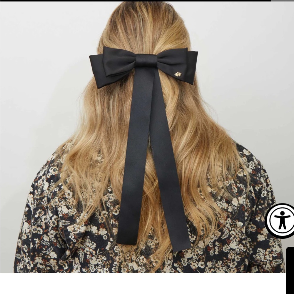 NWT Lele Sadoughi JET JANE BOW BARRETTE